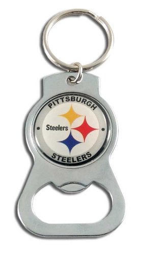 Pittsburgh Steelers Silver Bottle Opener Keychain