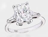 14 Karat Gold Cubic Zirconia 2 Carat Radiant Cut Engagement or Wedding Ring. Ring Sizes From 4 to 9 At No Extra Cost