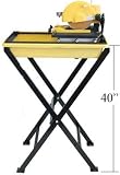  Laser Table Direct Drive Wet Tile Marble Granite Saw, 7 Inch Blade 3/4 HP 3450RPM 120V 60Hz 