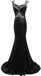 Sequined Fit-and-Flare Mermaid Evening Dress/Homecoming Dress/Bridesmaid Dress/Prom Dress 