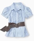 Epic Threads Girls Belted Ruffle Shirt
