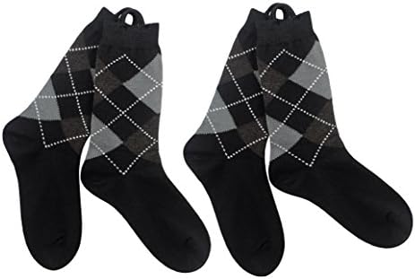 Socks for Arthritis, bad back, hip replacement (large, Argyle Black)