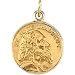 Jewelry : 14K Yellow Gold Round St Jude Thaddeus Pendant Medal