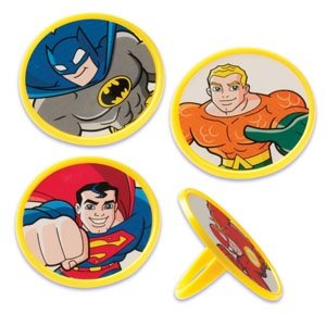 SuperFriends SuperHero Cupcake Rings