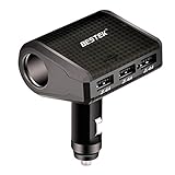 BESTEK シガーソケット usb 充電器 両面挿し型 カーチャージャー USB 3ポート 7.2A 12V車対応 BTSA59BK