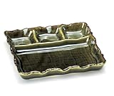 織部　仕切り皿 【和皿・洋皿 万古焼】 【3個組】