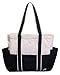100% Cotton Canvas Shoulder Tote w/Multiple Pockets, Black, IMPROVED!