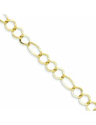 Genuine 14K Yellow Gold Polished And Textured Oval Link Bracelet 7.75 Inches 2 Grams Of Gold 100% Satisfaction Guaranteed.