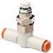 SMC AS Air Flow Control Valve, PBT & Nickel Plated Brass, In-Line, Push-to-Connect Fitting X Push-to-Connect Fitting