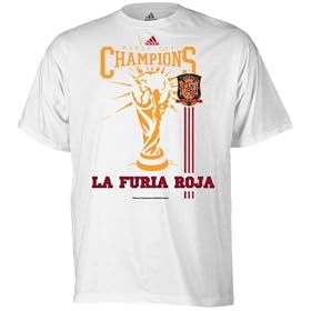 Buy Spain 2010 World Cup Futbol Soccer Champions White Adult Champs T-Shirt