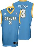 Allen Iverson Denver Nuggets Light Blue Youth Replica Adidas NBA Jersey