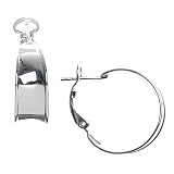 Sterling Silver 20mm High Polish Wide Clutchless Hoop Earring