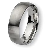 Brushed Stainless Steel Ring (7.0 mm) - Sizes 6-13