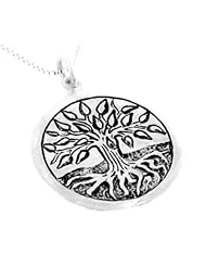 Mourie Sterling Silver Celtic Birth Charm Tree Pendant for August 17 - September 8