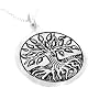 Mourie Sterling Silver Celtic Birth Charm Tree Pendant for August 17 - September 8