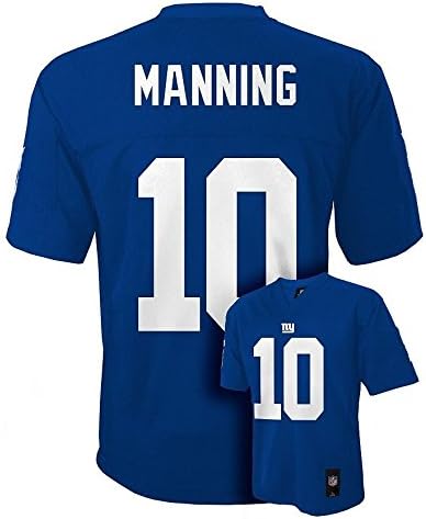 Eli Manning #10 New York Giants NFL Kids Sizes 4-7 Mid-tier Jersey (Kids Large Size 7)