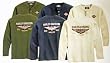 Harley-Davidson&reg; Men's Long Sleeve Waffle-Knit Henley Shirt. Olive Green. 99052-09VM
