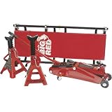 Torin Floor Jack, Stands and Creeper - 3-Ton Capacity, 15 1/8in. Max. Lift