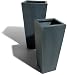 Strathwood Square Zinc-Finished Planters Set of 2