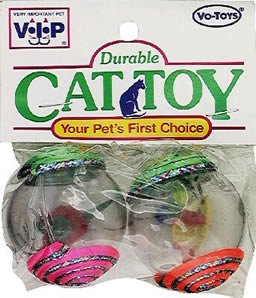 Vo-Toys Miracle Balls with Mice 2 pack Cat Toy