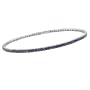 14k White Gold Sapphire with Black Rhodium Bangle