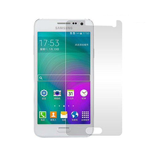 BIGWOO Premium Tempered Glass Screen Protector for Samsung Galaxy A7 A7000 A7009 for Mobile Device Screen Oleophobic Chemically Treated Glass Ultra Thin High Hardness with a pink soft case