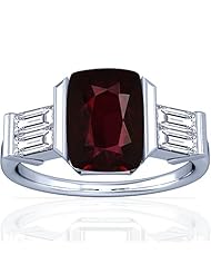 Platinum Cushion Cut Ruby Fana Designer Ring