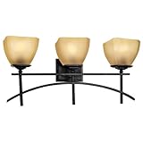 Yosemite Home Decor 94673VB Sentinel Bathroom Vanity with Amber Scavo Shades, 3-Light, Venetian Bronze