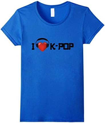 Women's I Love K-Pop T-Shirt Medium Royal Blue