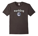 Men's Funny Earthling T-Shirt Planet Earth Globe Geek Nerd Fun Large Asphalt