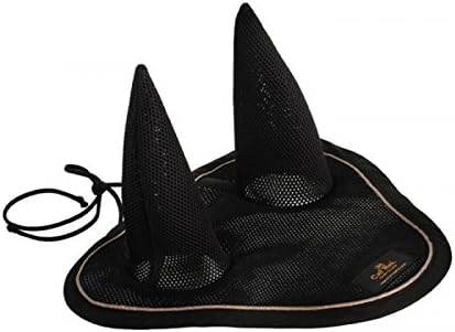 Cal Rei Ear Nets / Fly Veil - Black with Gold contrast