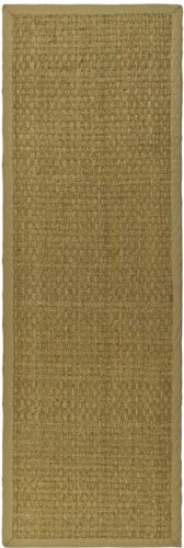 Safavieh Natural Fibers Collection NF114A Natural and Beige Seagrass Area Runner, 2-Feet 6-Inch by 14-Feet