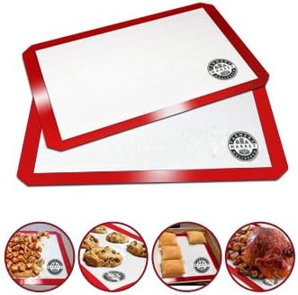 Silicone Baking Mats (2 Piece Set) - Best Non-stick Professional Grade Baking Mats Available - Custom Corners Designed for a Perfect Fit (11