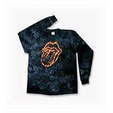 Rolling Stones "Flame Tongue" Long Sleeve Tie-Dye T-Shirt