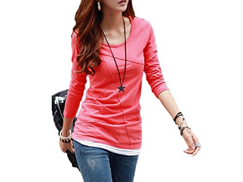 (ライズオンフリーク)RISEONFLEEK シンプル ロング スリーブ Tシャツ トップス レディース ブレス付