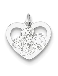 Sterling Silver Disney Ariel Heart Charm