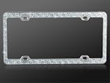 Triple Row Blue & White Crystal Rhinestone with Chrome Coating Metal Frame
