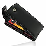 PDair Leather Case for Nokia 700 - Flip Top Type (Black)