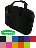 Memory Foam Case with Shoulder and Handle Strap Compatible with Acer Aspire One AOA 8.9-Inch Netbook 3cell and 6Cell ( Acer Aspire One 8.9-Inch Laptop NOT included) + Bonus Young Micro TM Live Green Wristband