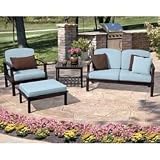 Espresso Eucalyptus Deep Seating Sofa