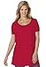 Women's Plus Size Shirred A-Line Tunic Classic Red,2X