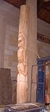 TIKI TOTEM 8-FOOT - IRON WOOD - TIKI DECOR