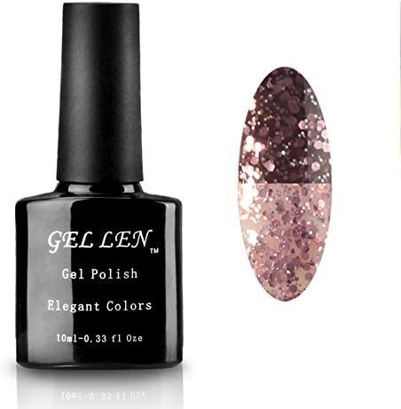 Gellen Temperature Color Changing Soak Off Gel Nail Polish 1pc 10ml Black Bottle Packaged Color#198