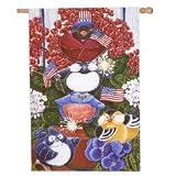 Patriotic Portly Birds Banner by Arkansas Flag and Banner
