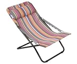 Transabed Christera Batyline Striped Mesh Fabric Folding Reclining Chair