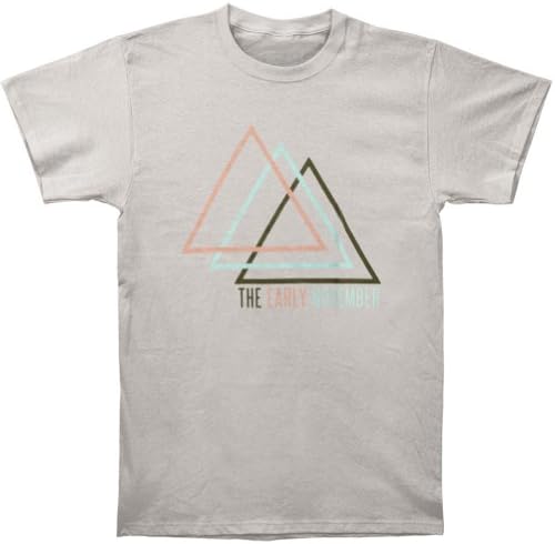 Early November Men's Triangles T-shirt Large Grey
