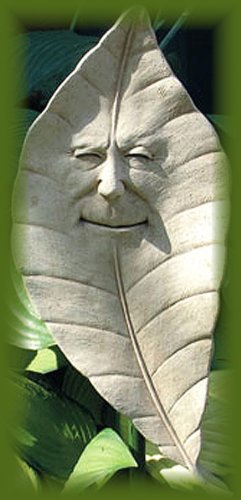 LEAF Face WALL Garden PLAQUE Arthur Alder 12
