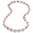 HinsonGayle Extreme Baroque Collection Handpicked Ultra-Luster 10-11mm Naturally Pink Baroque Cultured Pearl Necklace (Sterling Silver)