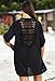 swimsuitsforall Women's Cotton Big Shirt With Crochet