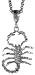 Sterling Silver 1 9/16 (40 mm) Diamond Cut Scorpio Pendant
